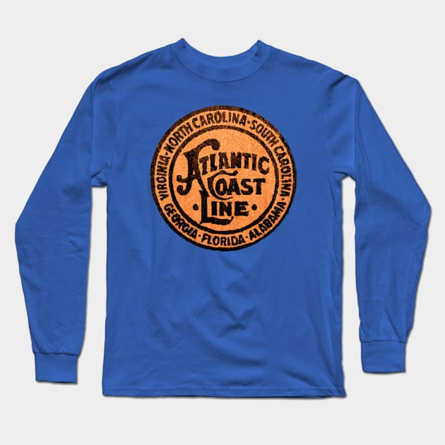 Atlantic Coast Line Long Sleeve T-Shirt by Midcenturydave